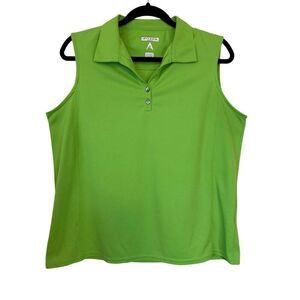 Antigua Green Mesh Golf Shirt Size XL